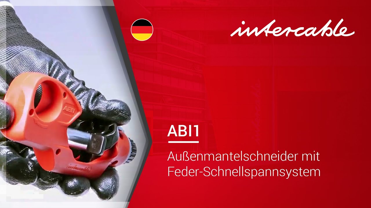 Anwendung: ABI1 Au&szlig;enmantelschneider mit Feder-Schnellspannsystem - INTERCABLE