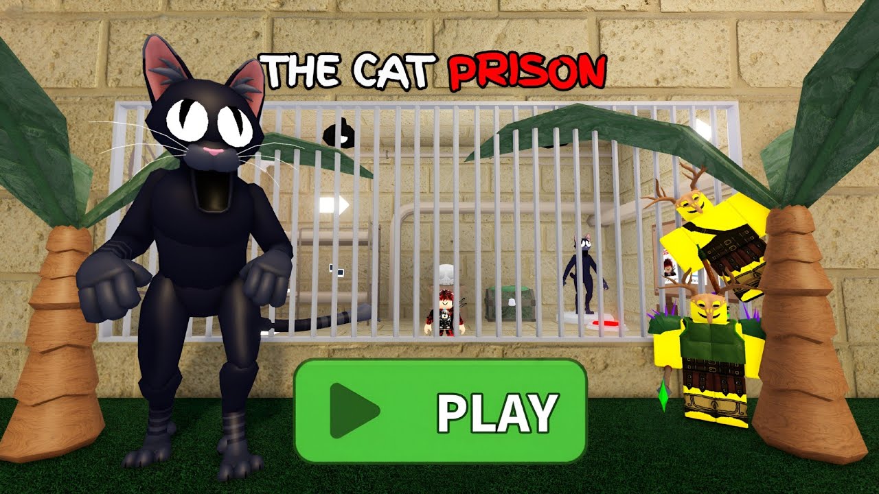 99 NIGHTS IN THE FOREST CAT PRISON RUN (OBBY) = ROBLOX