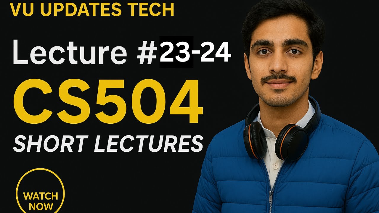 CS504 Lecture no 23-24 | short lectures spring 2025 | Important Concepts & Exam Tips software design