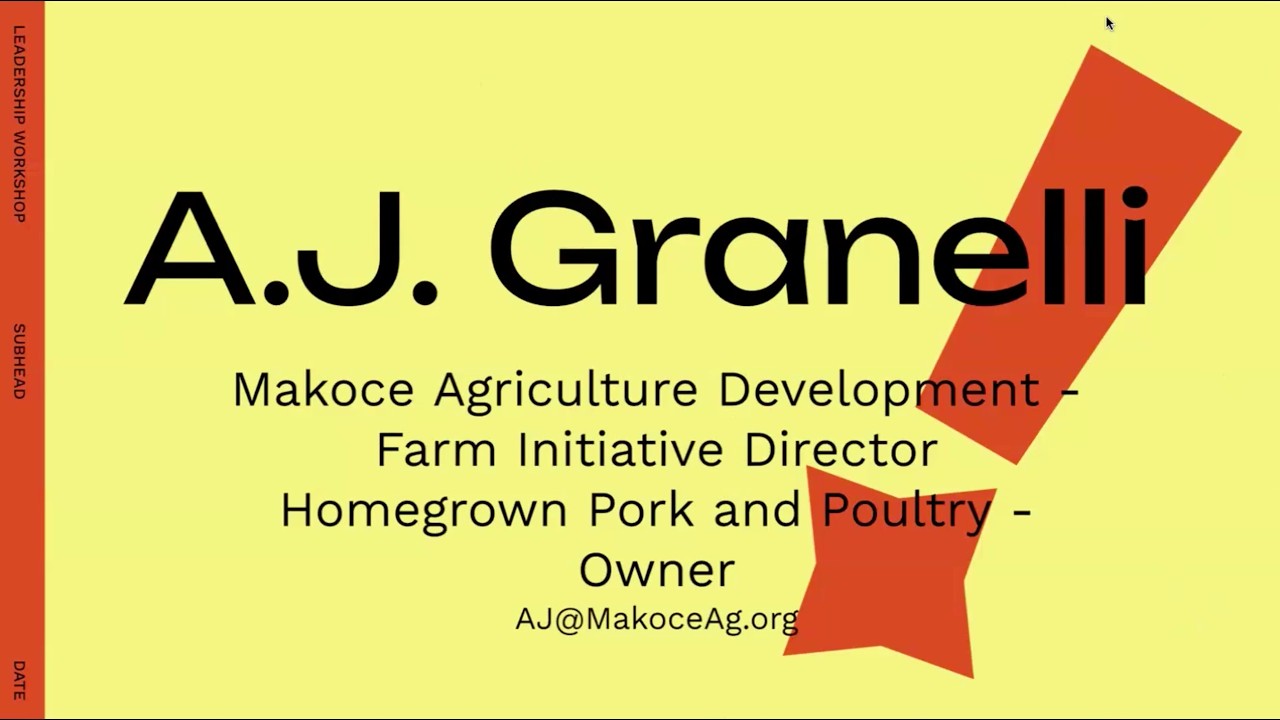 AJ Granelli: Makoce Agriculture Development