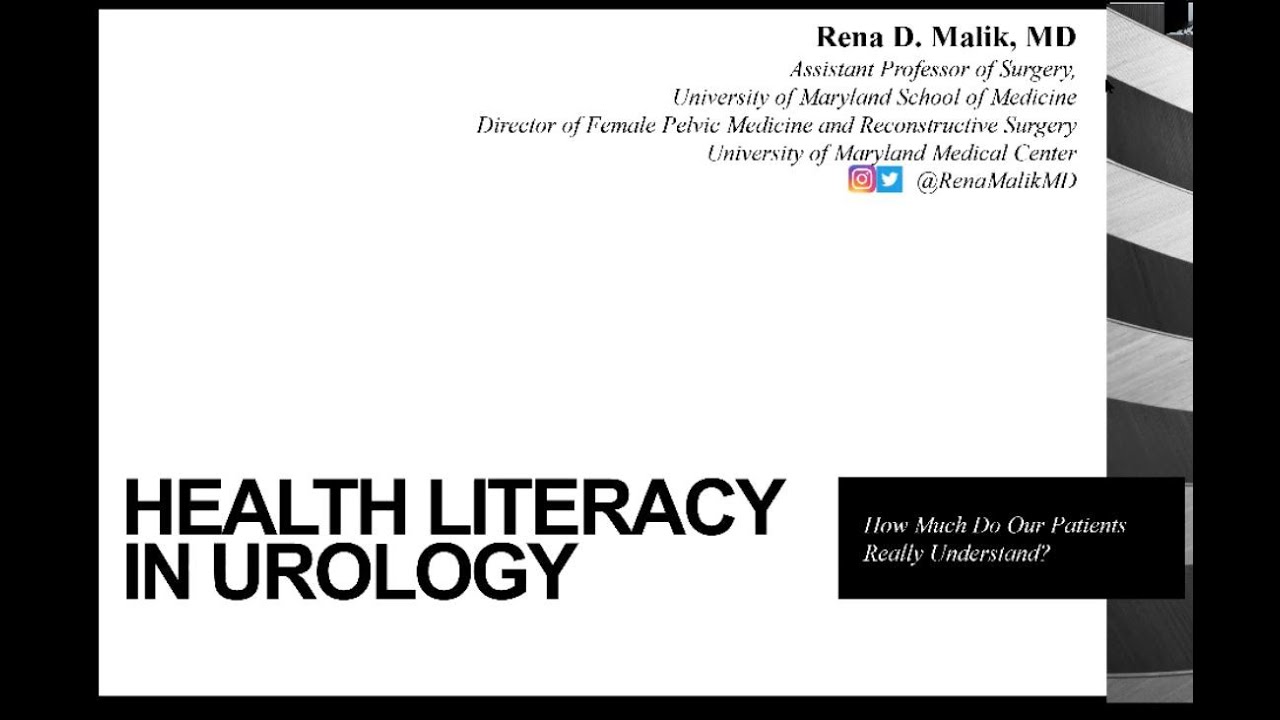 2.1.2021 Urology COViD Didactics - Health Literacy in Urology