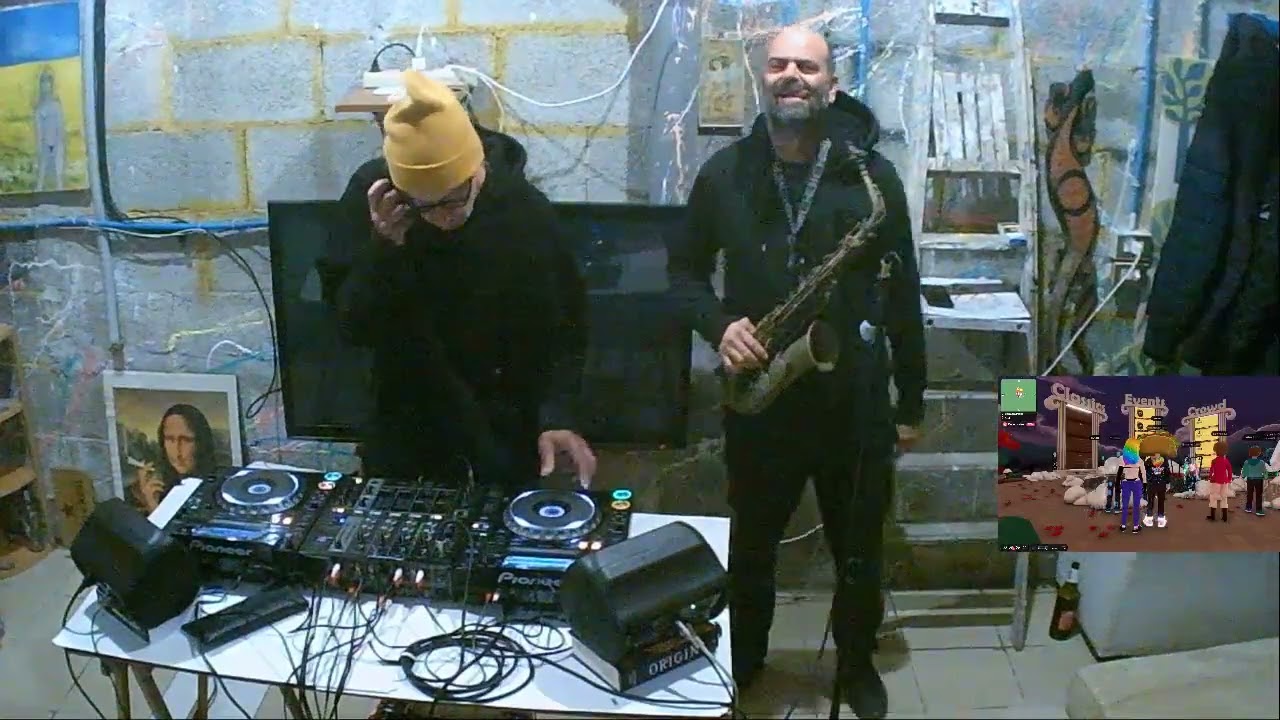 dj set Dario Lotti  + Sax Live sandro Nocco 2023 04 06 Tru UniKorn Decentraland Metaverse