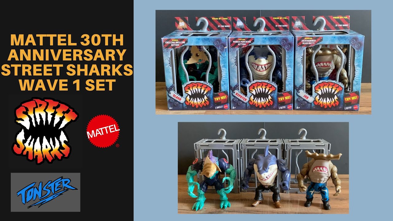 Mattel Street Sharks 30th Anniversary Wave 1 Slash Ripster Jab Review