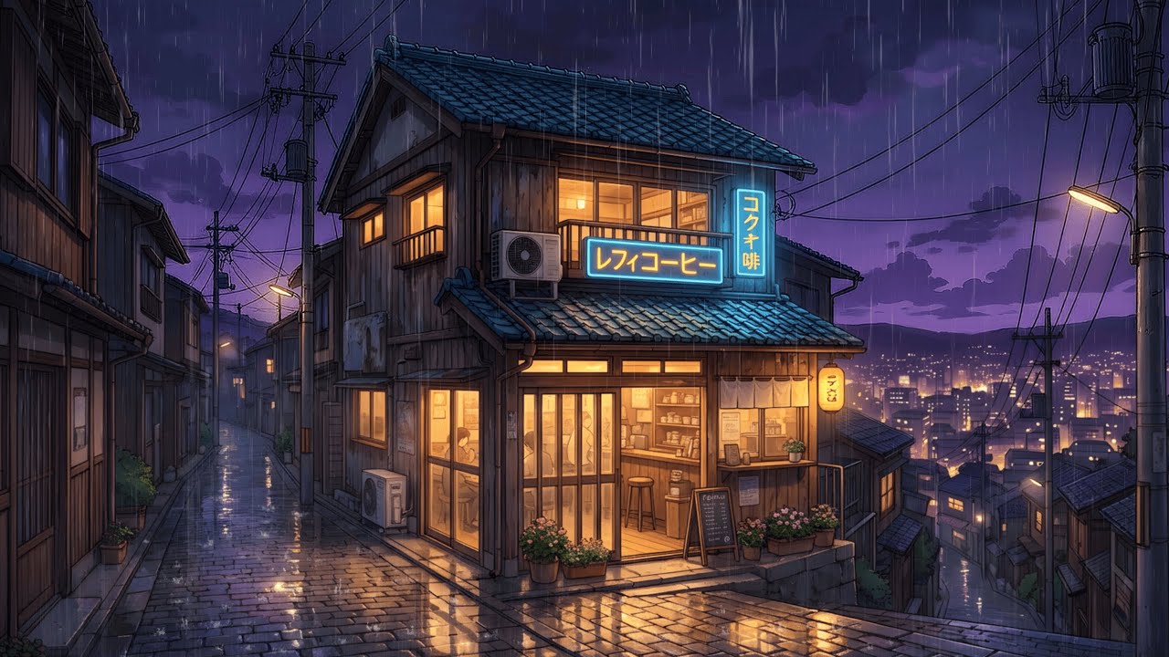 80’s & 1990 Rainy Nights Chill Lofi 🌧️ Nostalgic Beats for Studying, Relaxing & Late-Night Focus