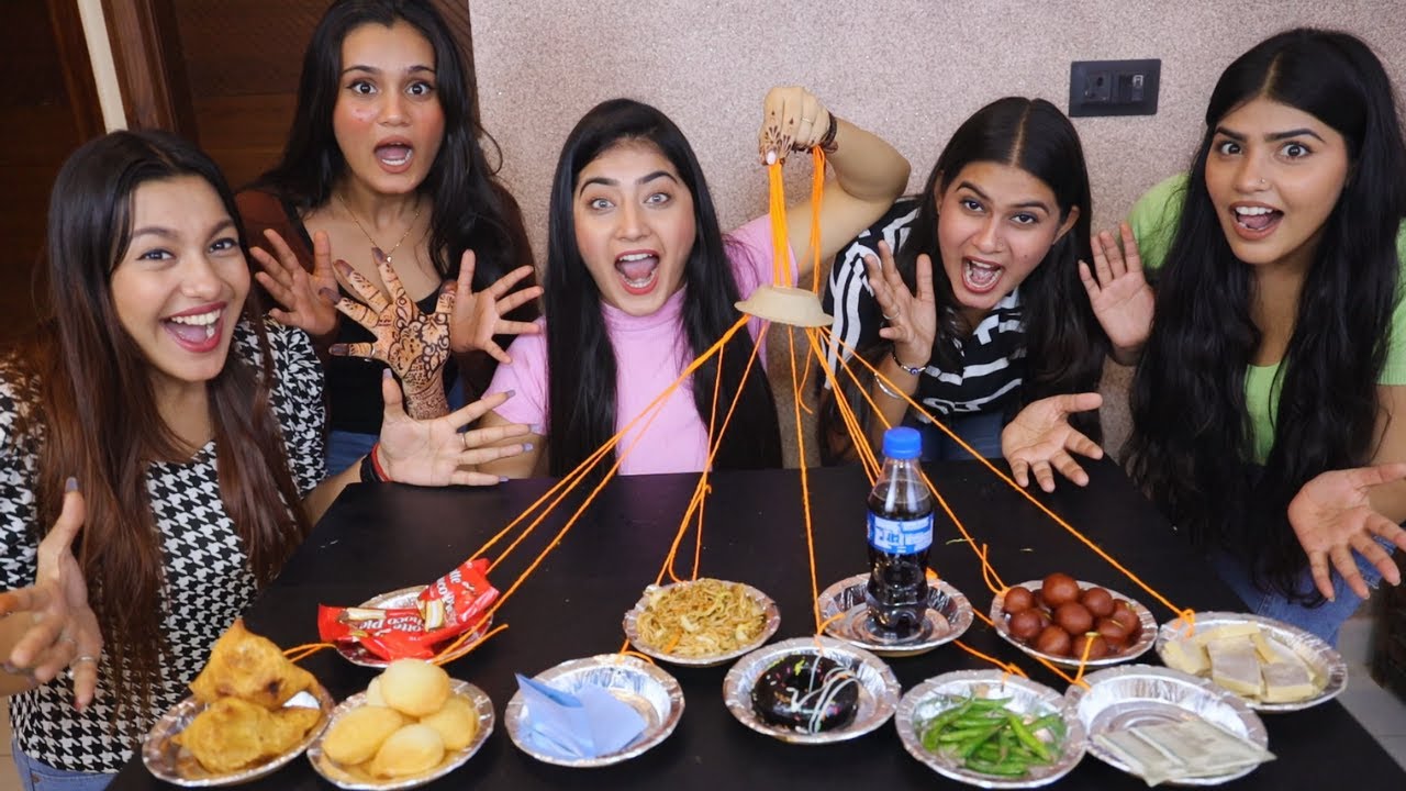 Lucky String Challenge With @DingDongGirls | Food Challenge | Fun Challenge