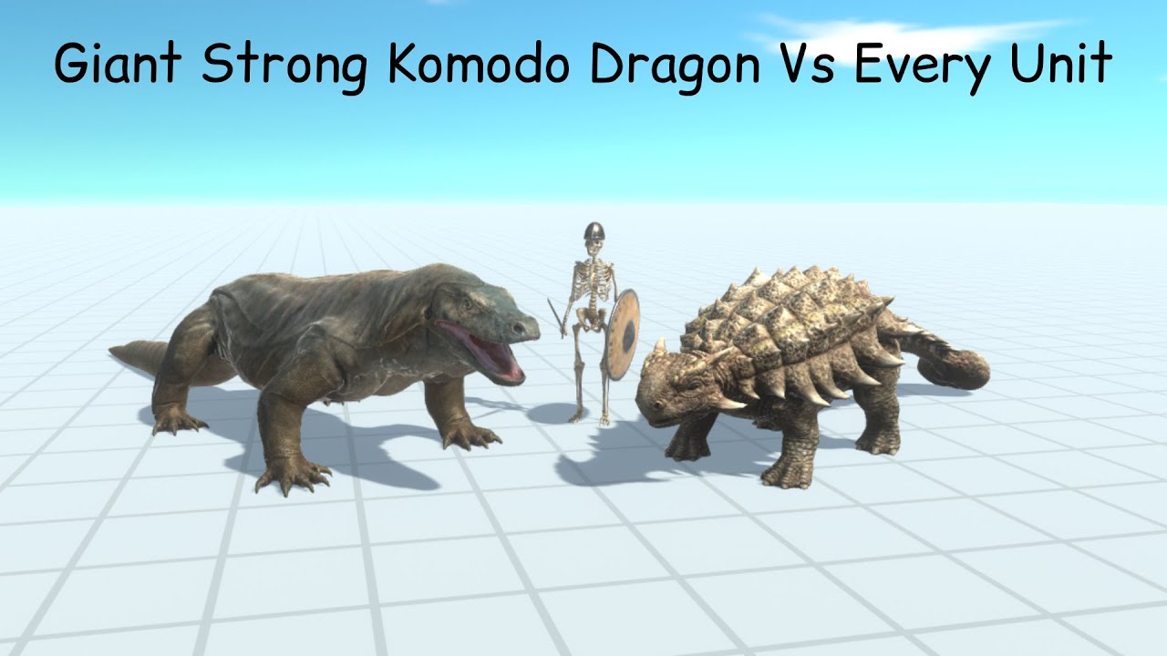 Giant Strong Komodo Dragon Vs Every Unit ARBS |Animal Revolt Battle Simulator