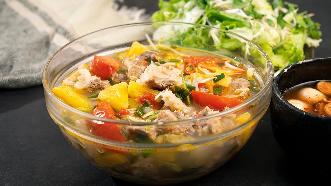 Canh sườn chua nấu sấu ❗ Cách nấu canh chua sườn ngon