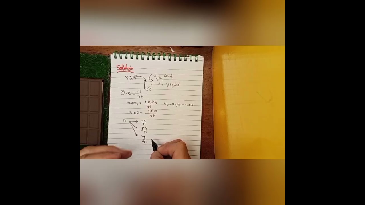 Exo chimie min&eacute;rale  L2SM -SNV( fraction molaire- normalit&eacute; -molarit&eacute;)