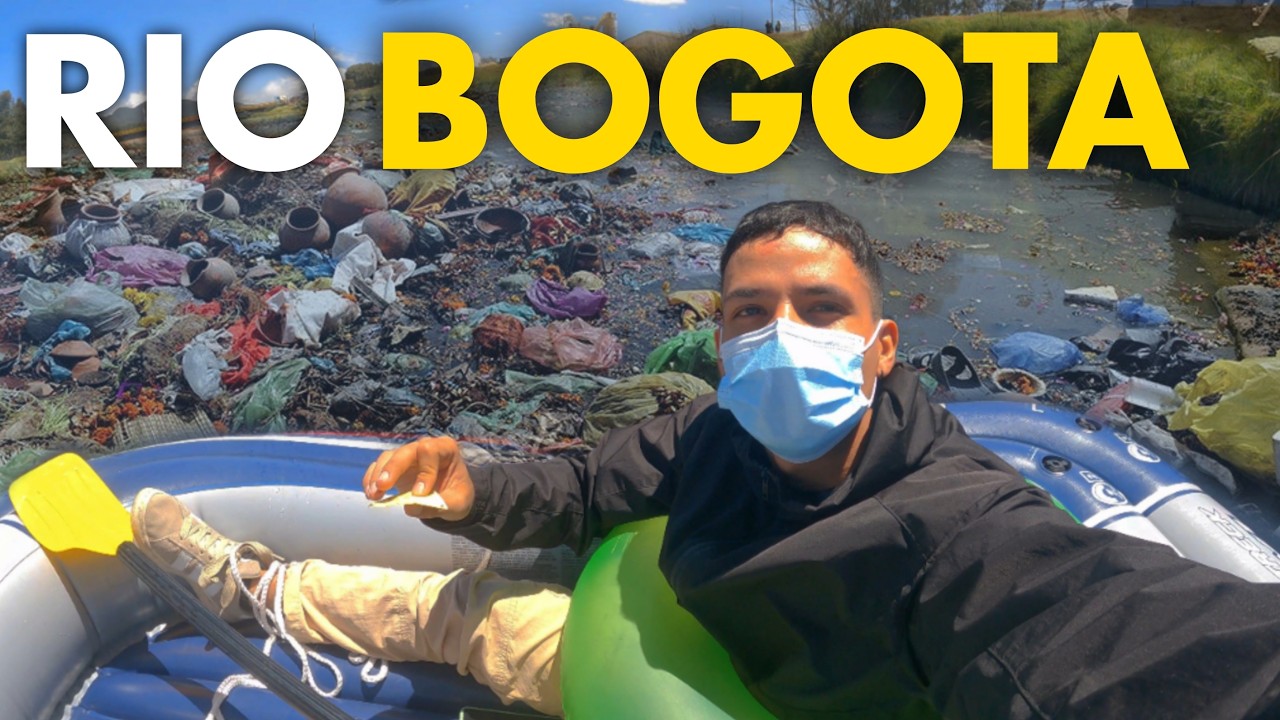 CRUZAMOS el CONTAMINADO RIO BOGOT&Aacute; en UNA BALSA! 🤢💩