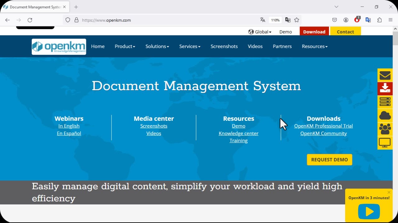 Introducción al programa gestor de archivos web OpenKM