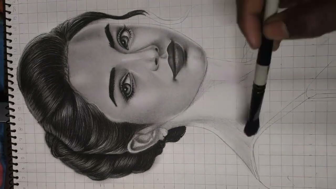 "Timeless Beauty ki Pencil Sketch: Realistic Drawing of Ek Khubsurat Aurat | Emotional Portrait"