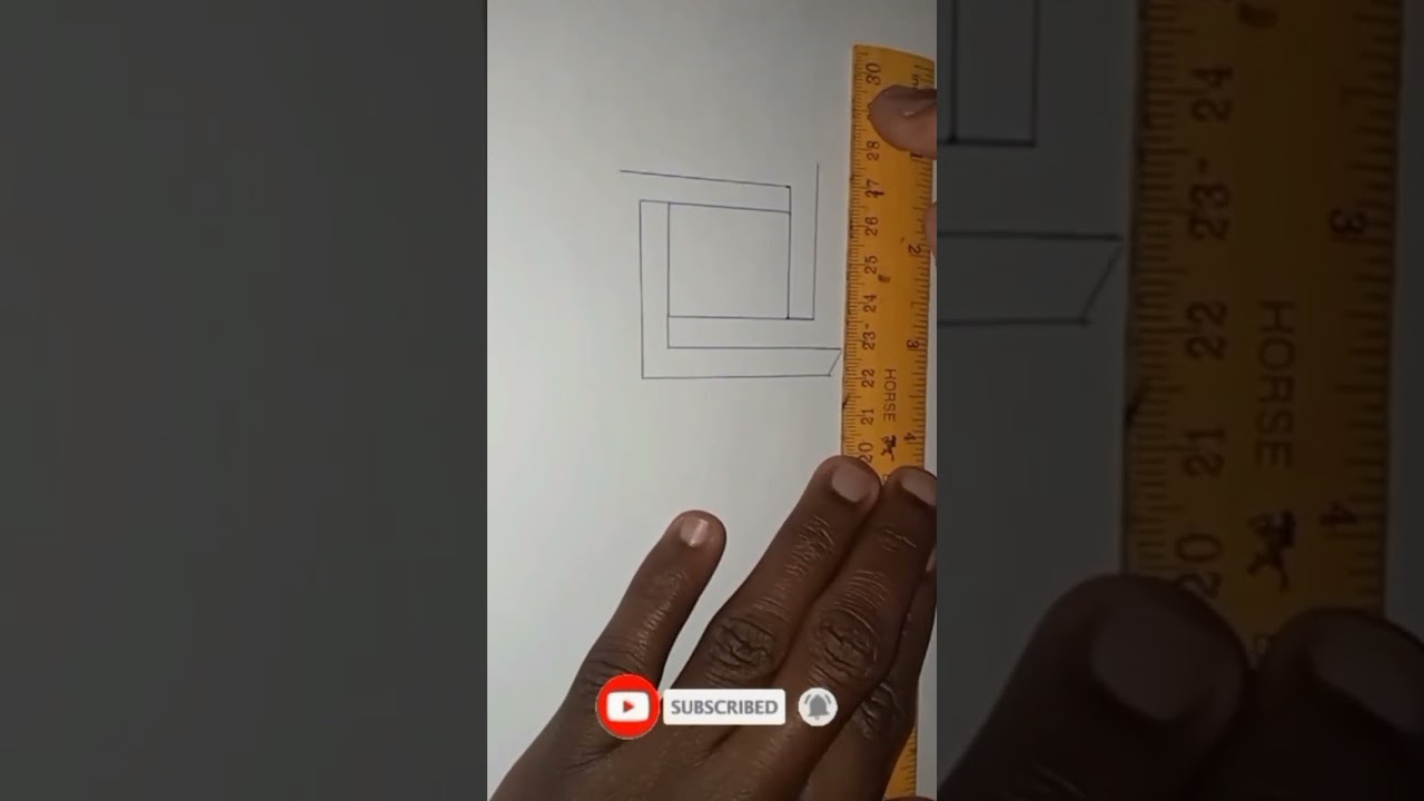 How to draw impossible square #art #shorts
