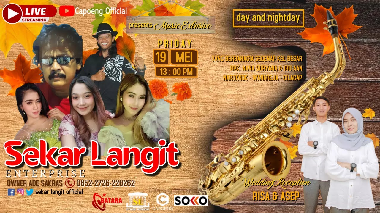 🔴 Live Perfom SEKAR LANGIT | Wedding Reception RISA & ASEP | Narokno, 19 Mei 2023 Part Malam