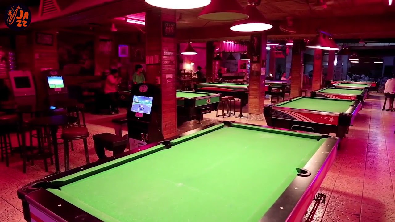Billiards Coffee Shop Ambience with Relaxing Jazz Music and Rain Noises