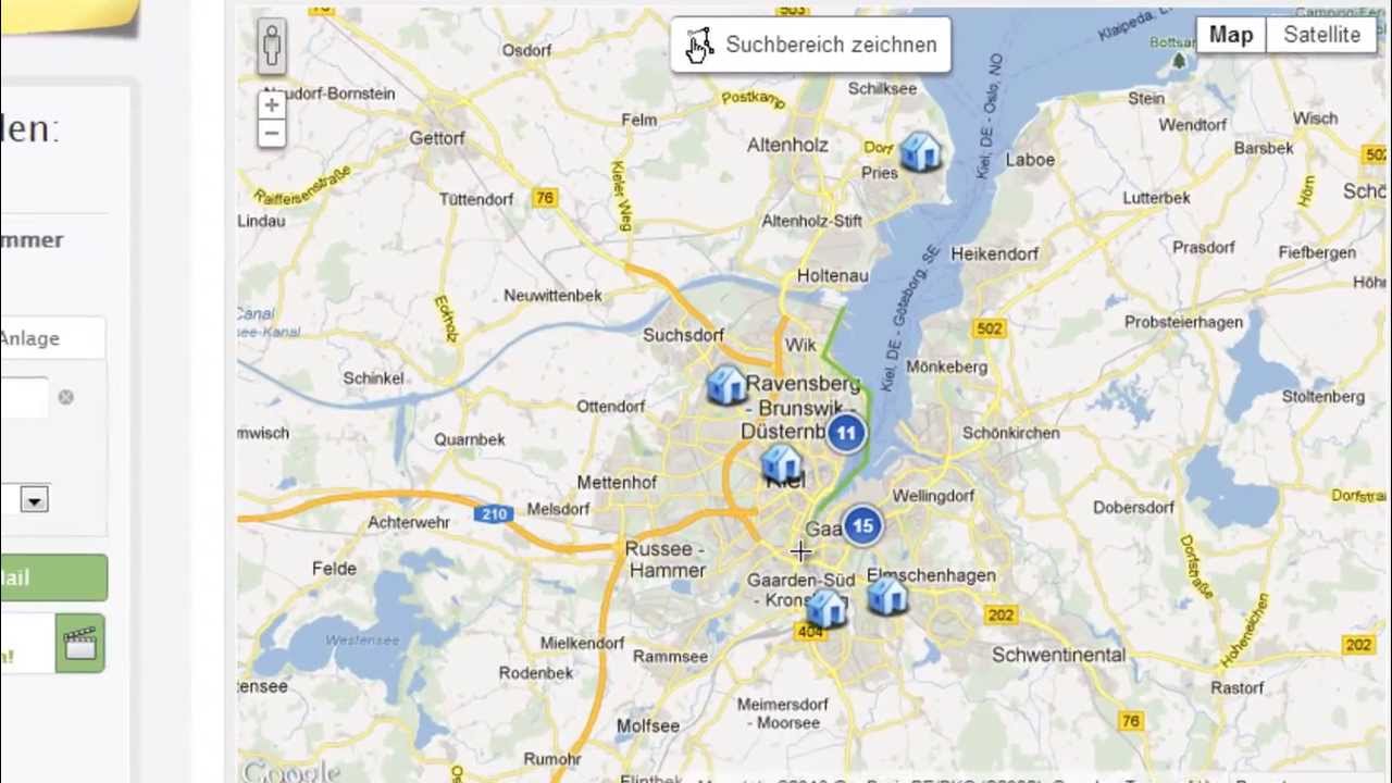 Karten-Suche f&uuml;r Immobilien