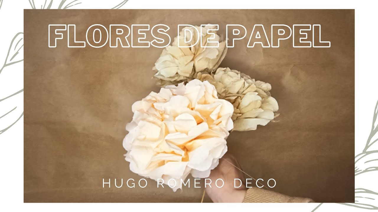 Flores de Papel con Servilletas | Paper Flowers | F&aacute;ciles y Economicas