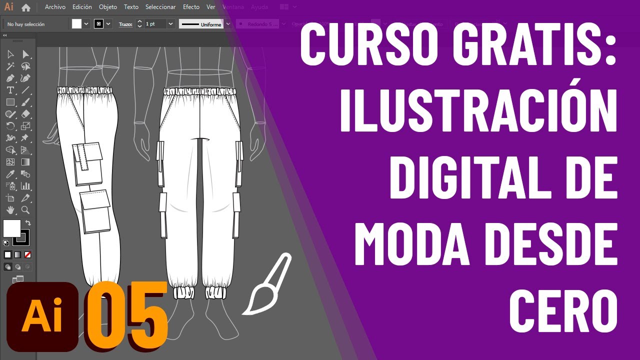 Ilustración digital de moda clase 5: Cómo dibujar pantalones y joggers