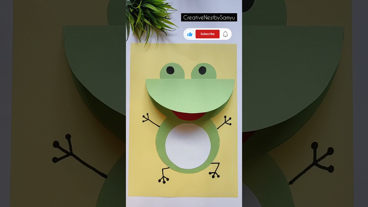 DIY PAPER FROG TOY / Paper Crafts for School / Paper Craft / Easy Kids Craft Ideas / Origami Frog