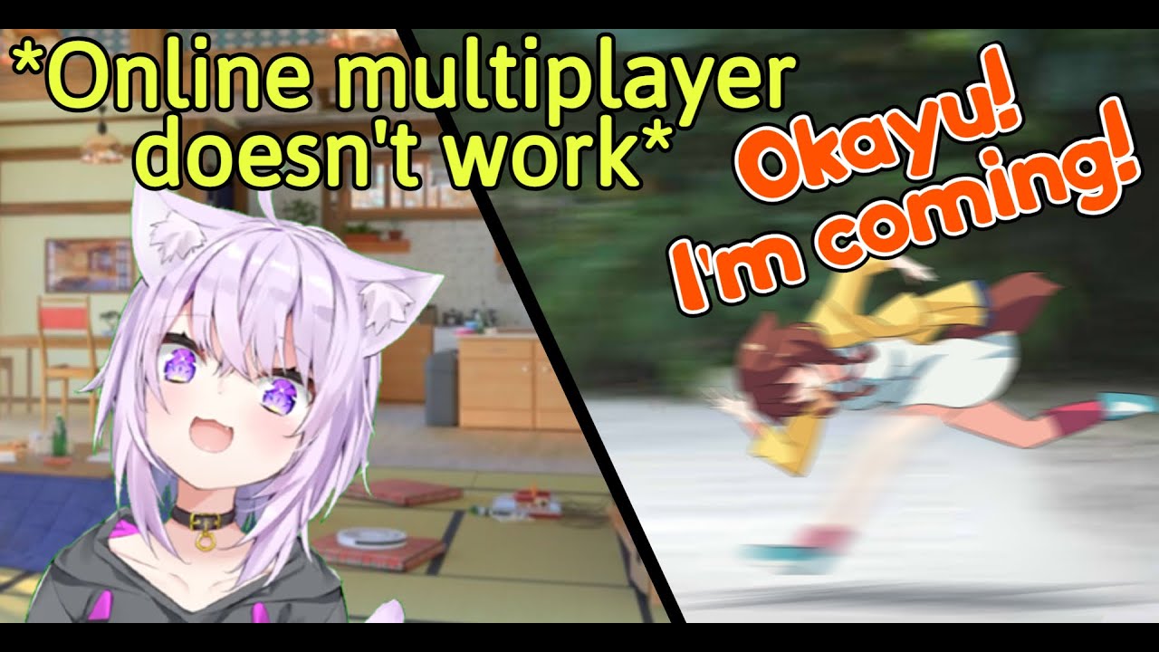 Korone Speeds Over to Okayu's House Mid-Stream for an Impromptu Off-Collab [Hololive]