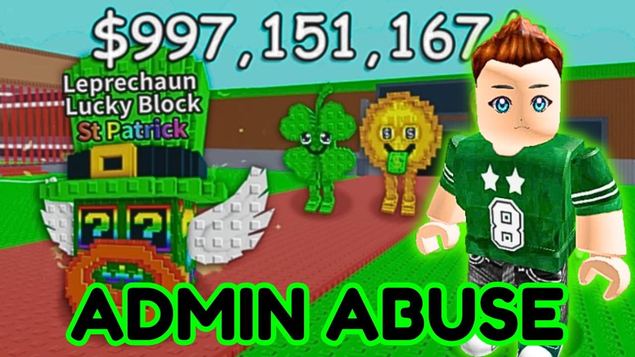 Steal a Brainrot Saint Patrick's Update + Admin Abuse!