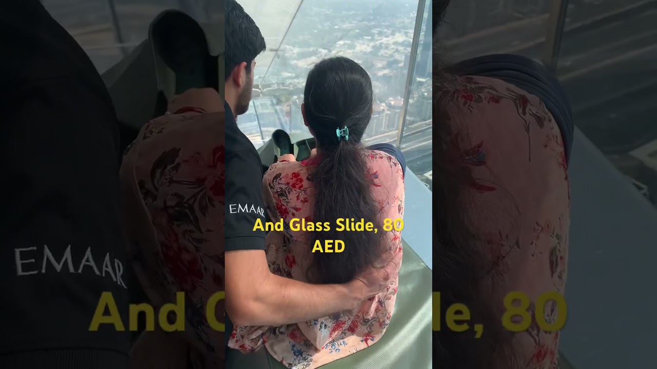 Dubai sky views observatory and glass slide #skyview