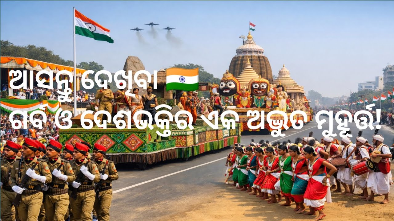 🇮🇳 26 ଜାନୁଆରୀ 2026 ରେ ଗାନ୍ଧୀ ମାର୍ଗ, ଭୁବନେଶ୍ୱରରେ ଭବ୍ୟ ପ୍ୟାରେଡ୍ ଓ ମନମୁଗ୍ଧକର ସାଂସ୍କୃତିକ କାର୍ଯ୍ୟକ୍ରମ।