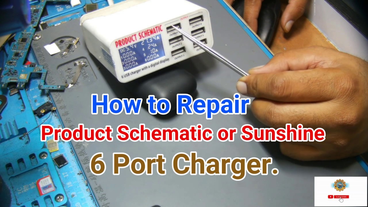 How to Repair Product Schematic or Sunshine 6 Port Charger by PGT.