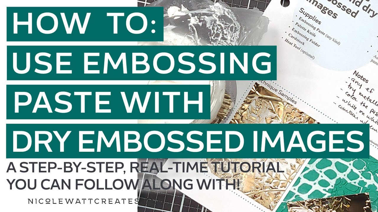 How To: Use Embossing Paste with Dry Embossed Images (Embossing Folders) | Craft Technique