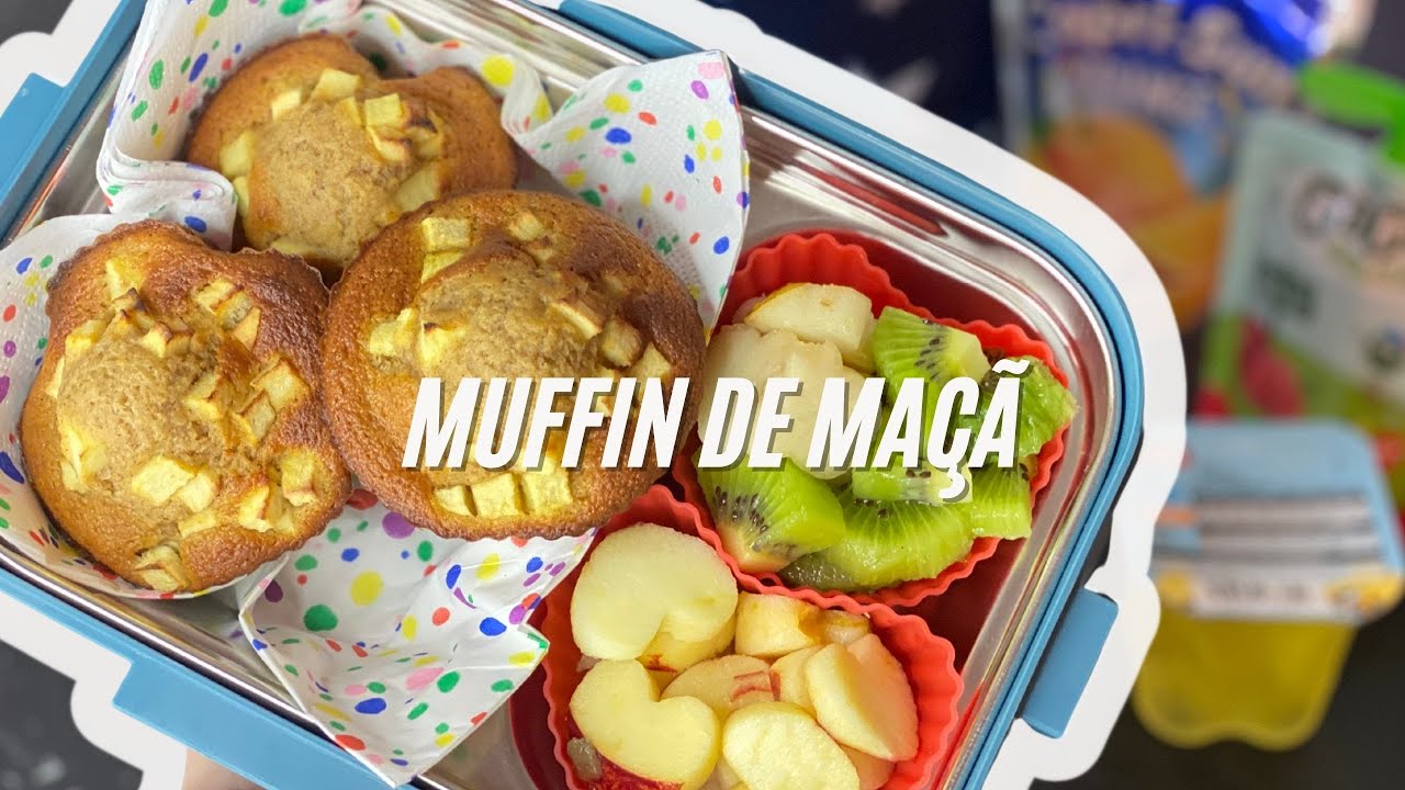 Muffin de maça + Lancheira de hoje 🥰✨