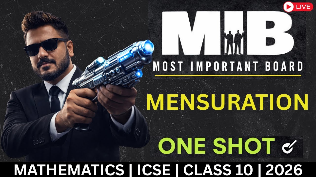 MENSURATION | ICSE Class 10 | Mathematics | Youtube Live | Yash Maheshwari | ICSE Empire