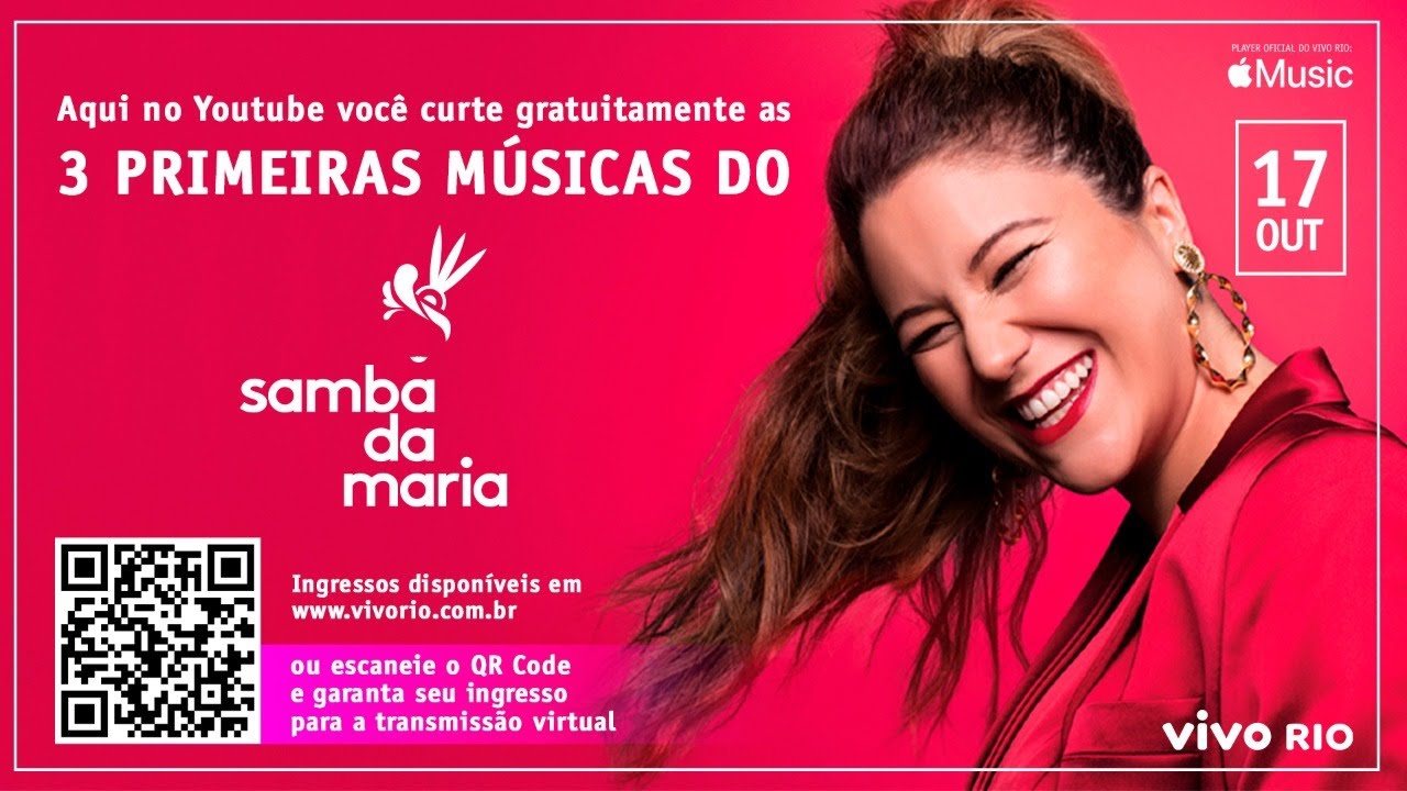 Samba da Maria no Vivo Rio | 21:15h | Aproveite as 3 primeiras músicas | #VivoRioEmCasa