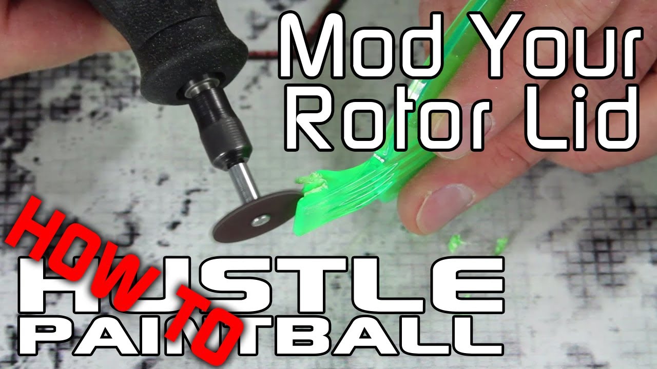 How to make your Rotor Lid into a Rain Lid for your paintball hopper by HustlePaintball.com