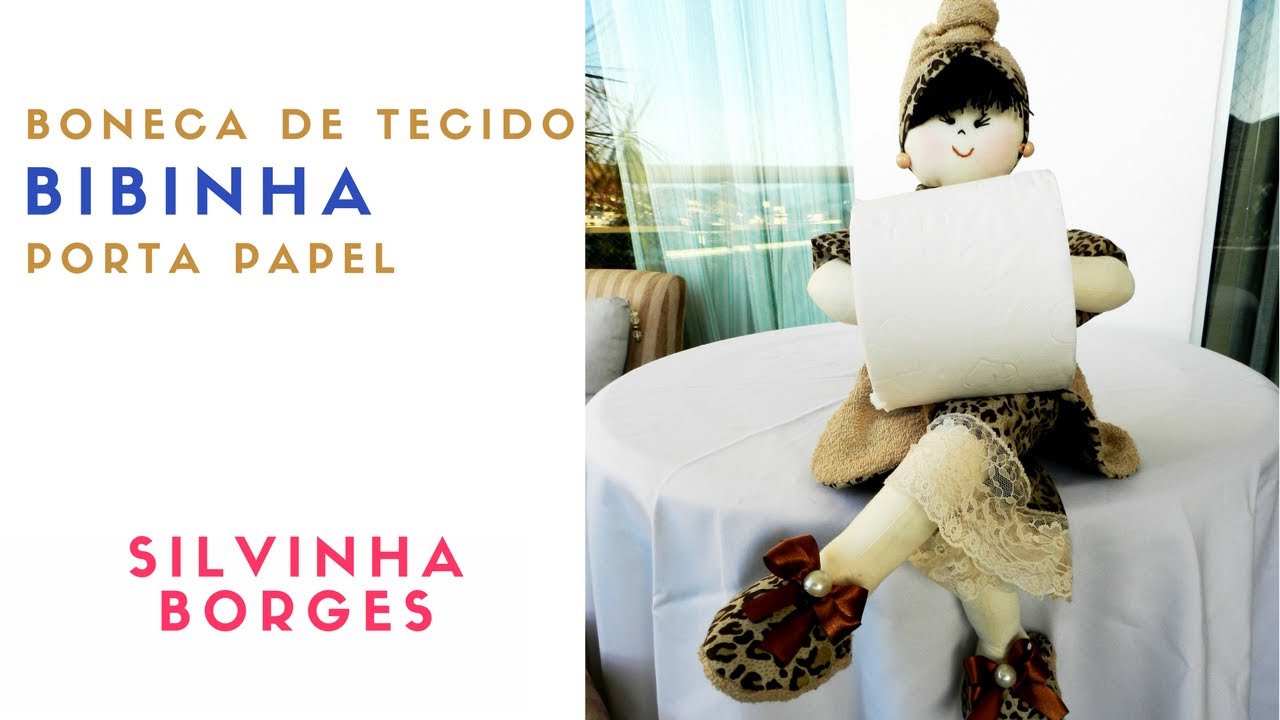 Como fazer uma Boneca de Tecido Porta Papel Higiênico - Parte 1