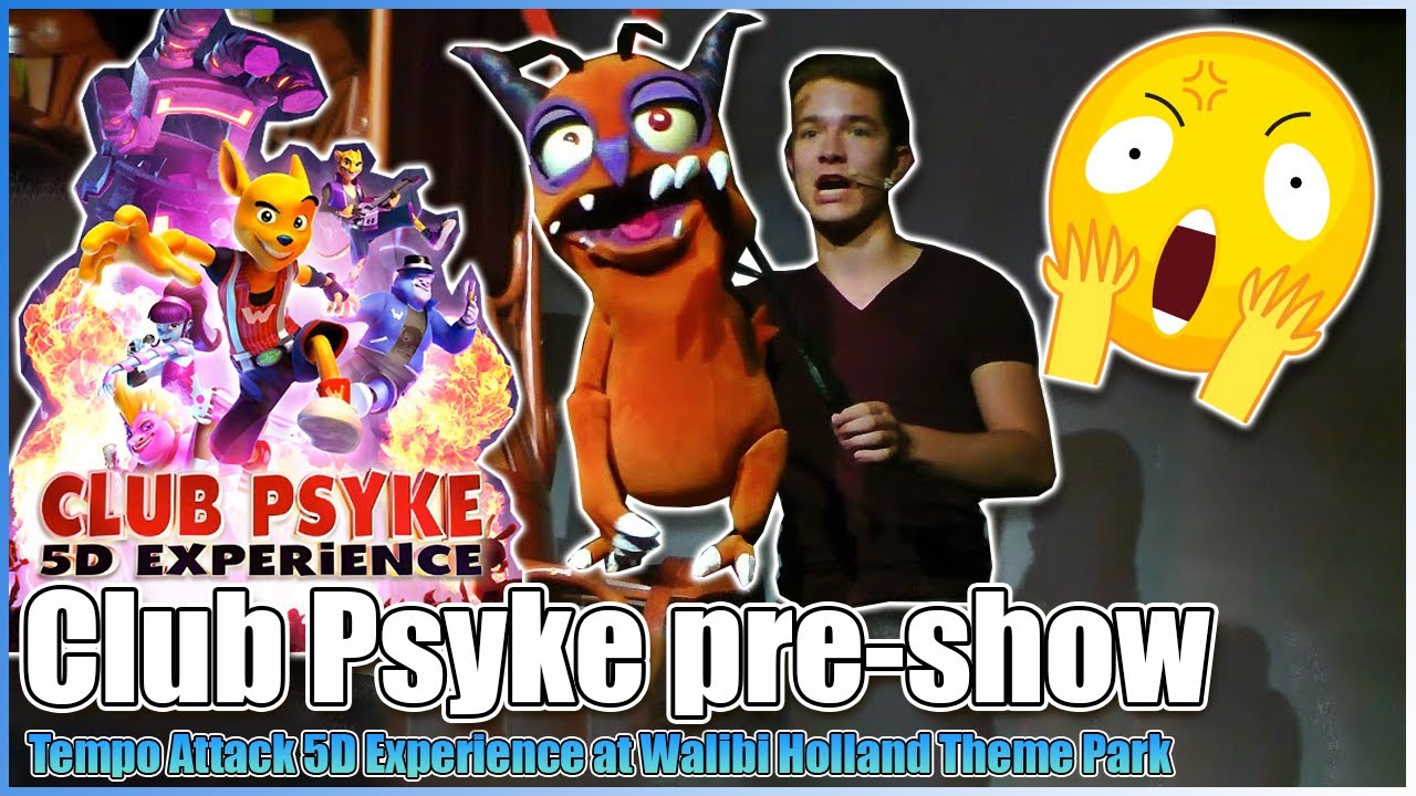😲Club Psyke 5D Experience Tempo Attack Pre-Show😱Marvin Walibi Holland Biddinghuizen