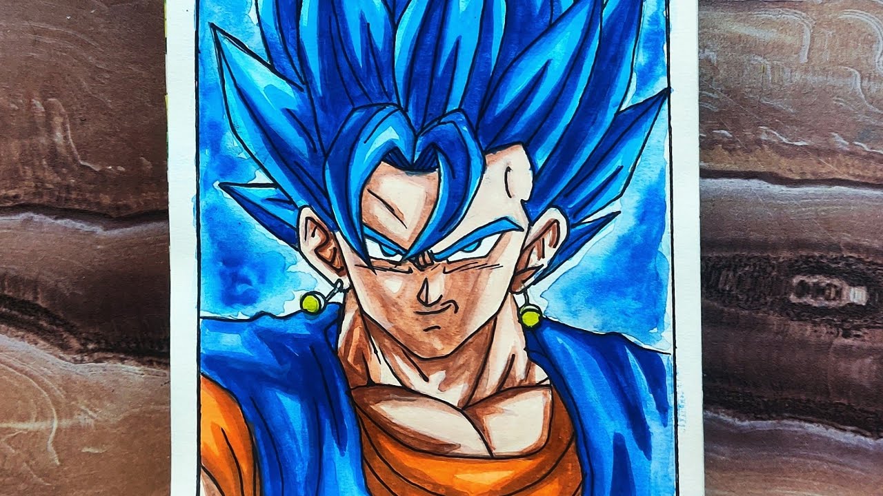 Vegito Super Saiyan Blue Drawing LIVE ⚡ Dragon Ball Super (step by step) #drawing