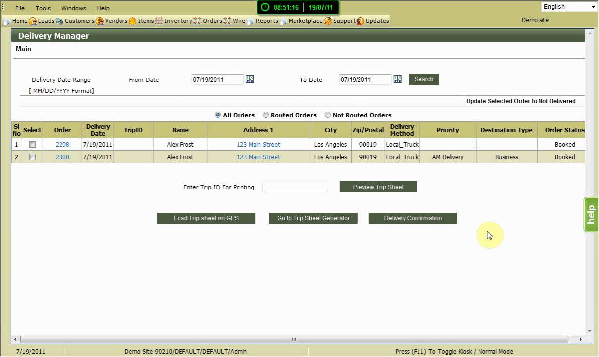 QuickFlora POS Florist Demo