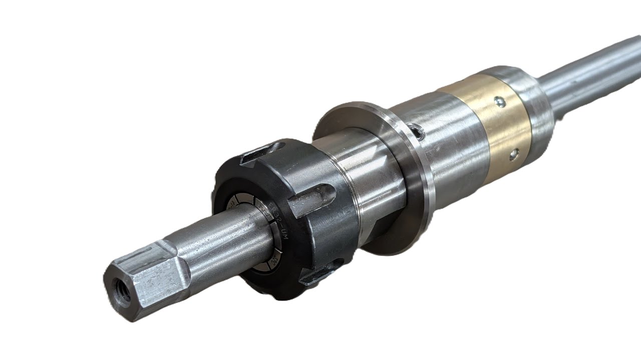 Expanding lathe backstop & bar support with ER collet adjustment.