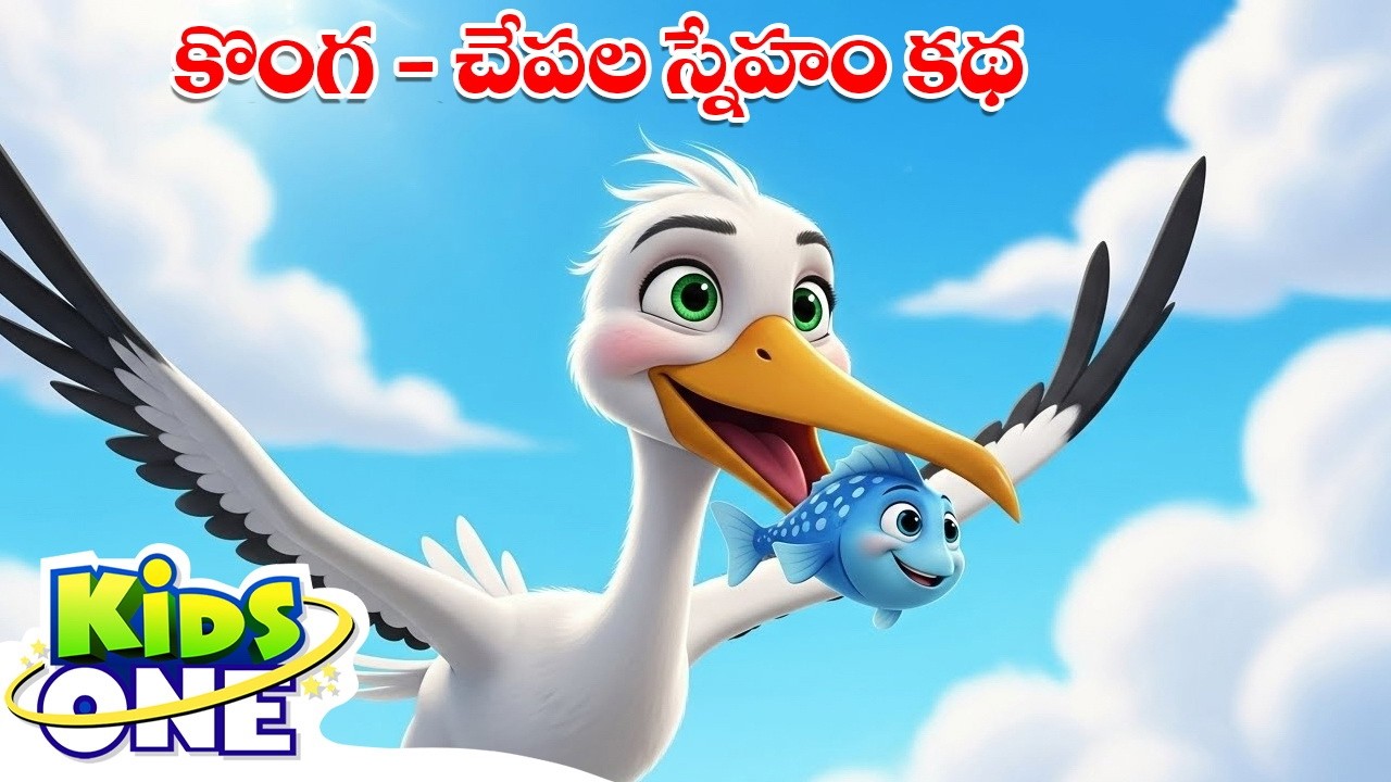 కొంగ - చేపల స్నేహం కథ | Konga Chepala Sneham | Stories In Telugu | Telugu Stories For Kids