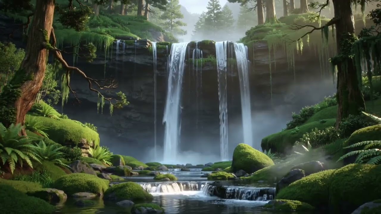 Forest Waterfall | Calm Nature Video