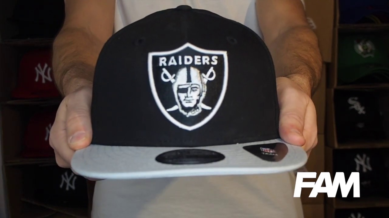 NEW ERA 9FIFTY NFL COTTON BLOCK OAKLAND RAIDERS GREY/BLACK