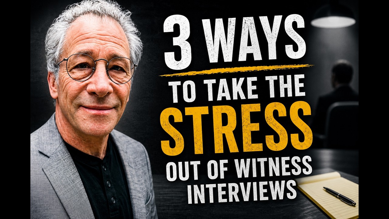 3 Ways to Take the Stress Out of Witness Interviews