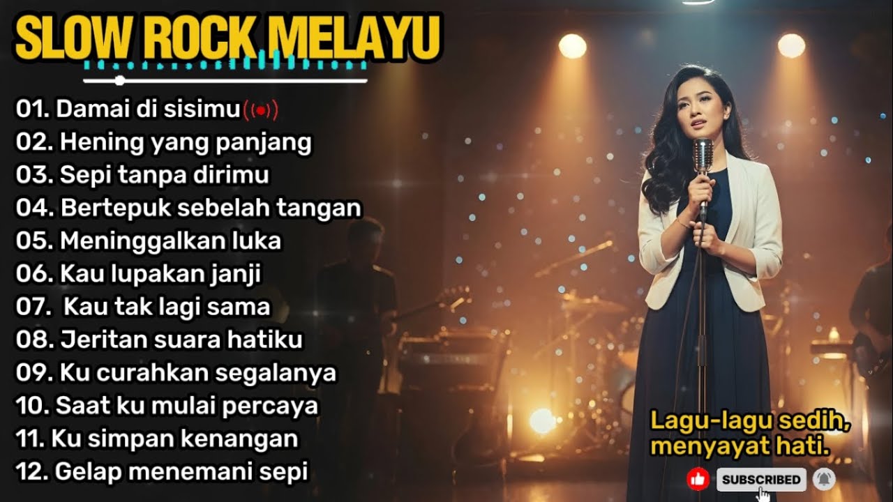 SLOW ROCK MELAYU TERBARU 😭 | Teman saat santai, kerja dan perjalanan 🎶 | Damai di sisimu 💔