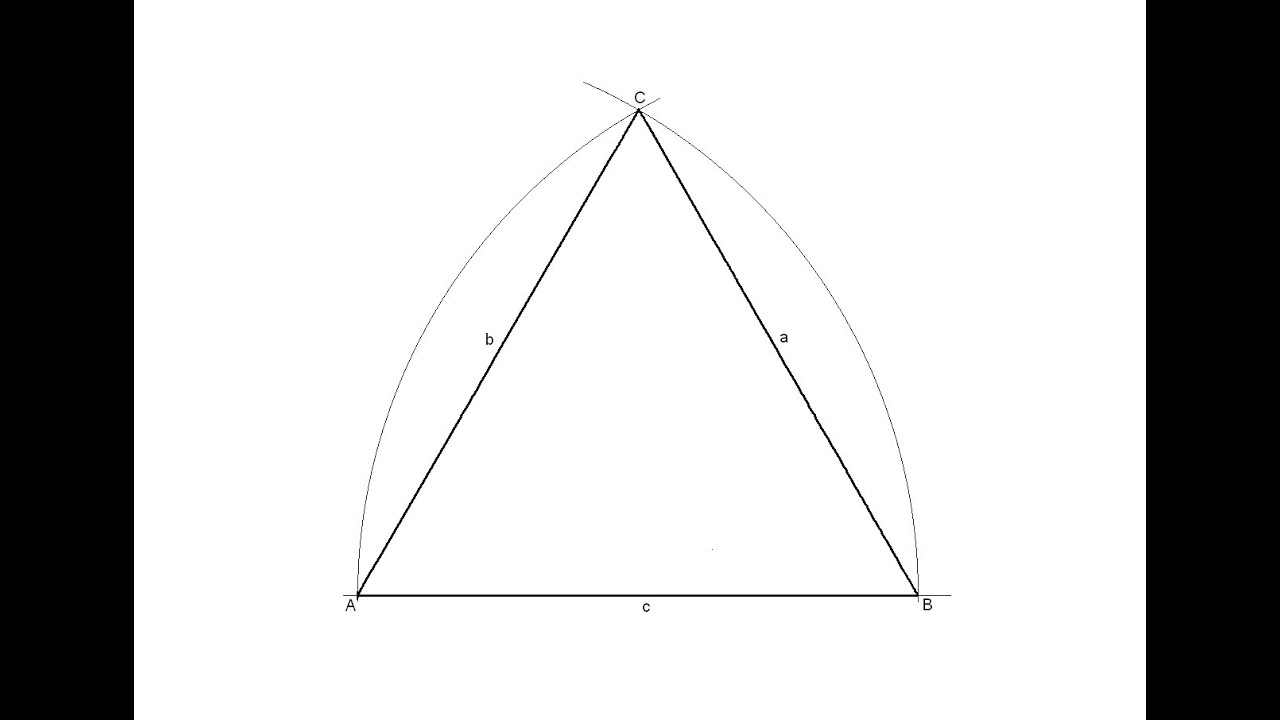 How to draw an equilateral triangle given the measurement of one side