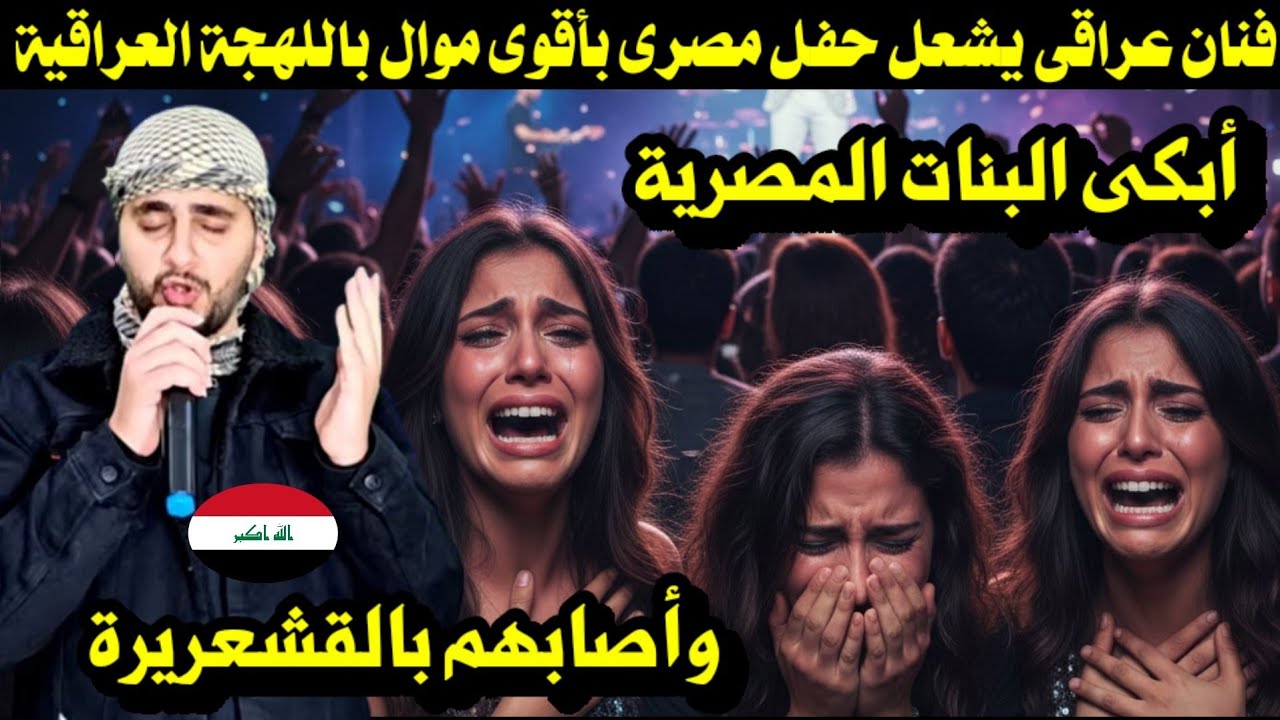 فنان عراقى يشعل حفل مصرى بأقوى موال باللهجة العراقية أبكى البنات المصرية وأصابهم بالقشعريرة 