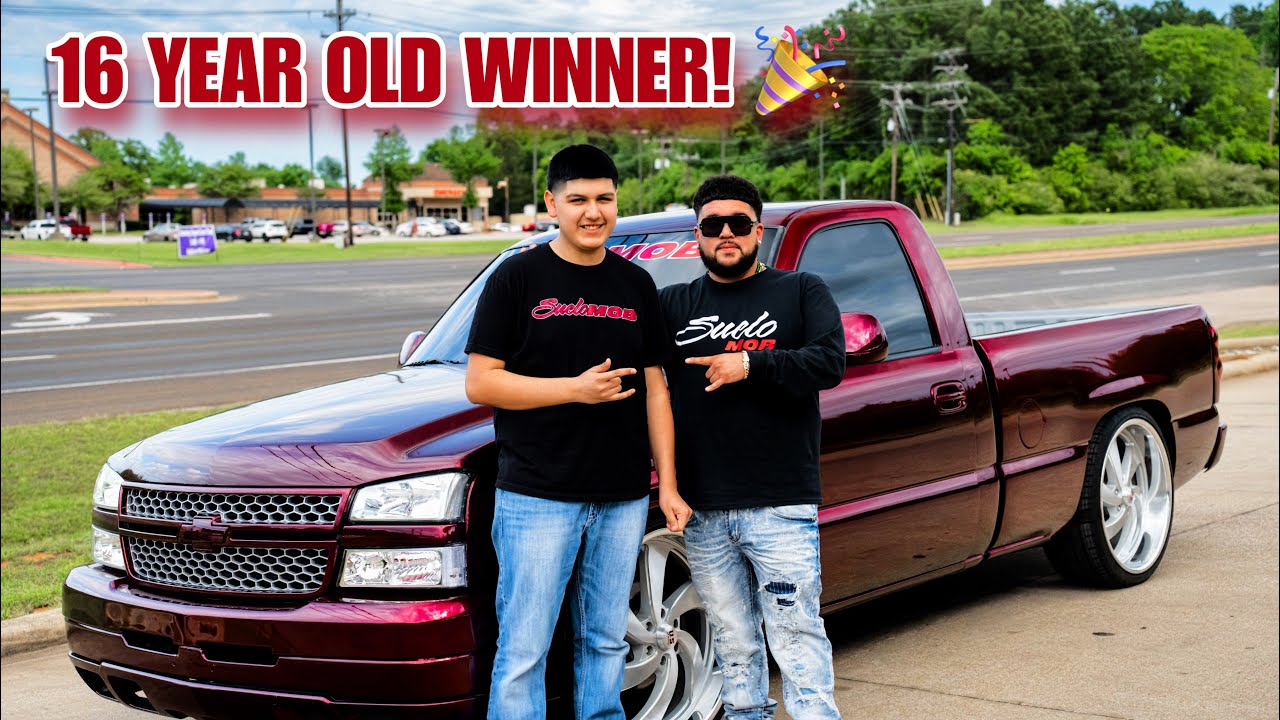 HE WON GIVEAWAY TRUCK w/ $38! 😮🎉