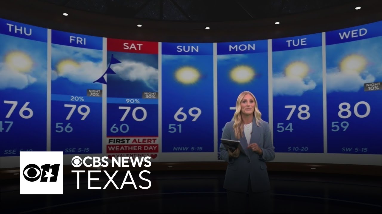 Valentine’s Day rain likely in North Texas with soggy Saturday ahead