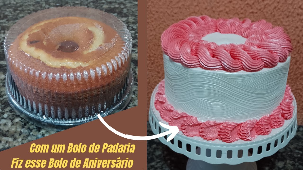 Veja como transformar o Bolo de Padaria em Bolo de Aniversário super fácil