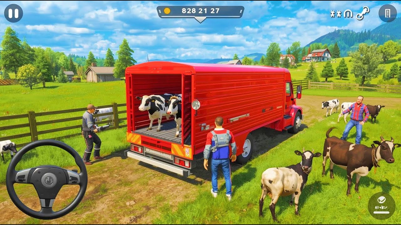 Animal Transport Truck Simulator 🐄 | Village Cargo Truck Game 2025 | JU Gaming