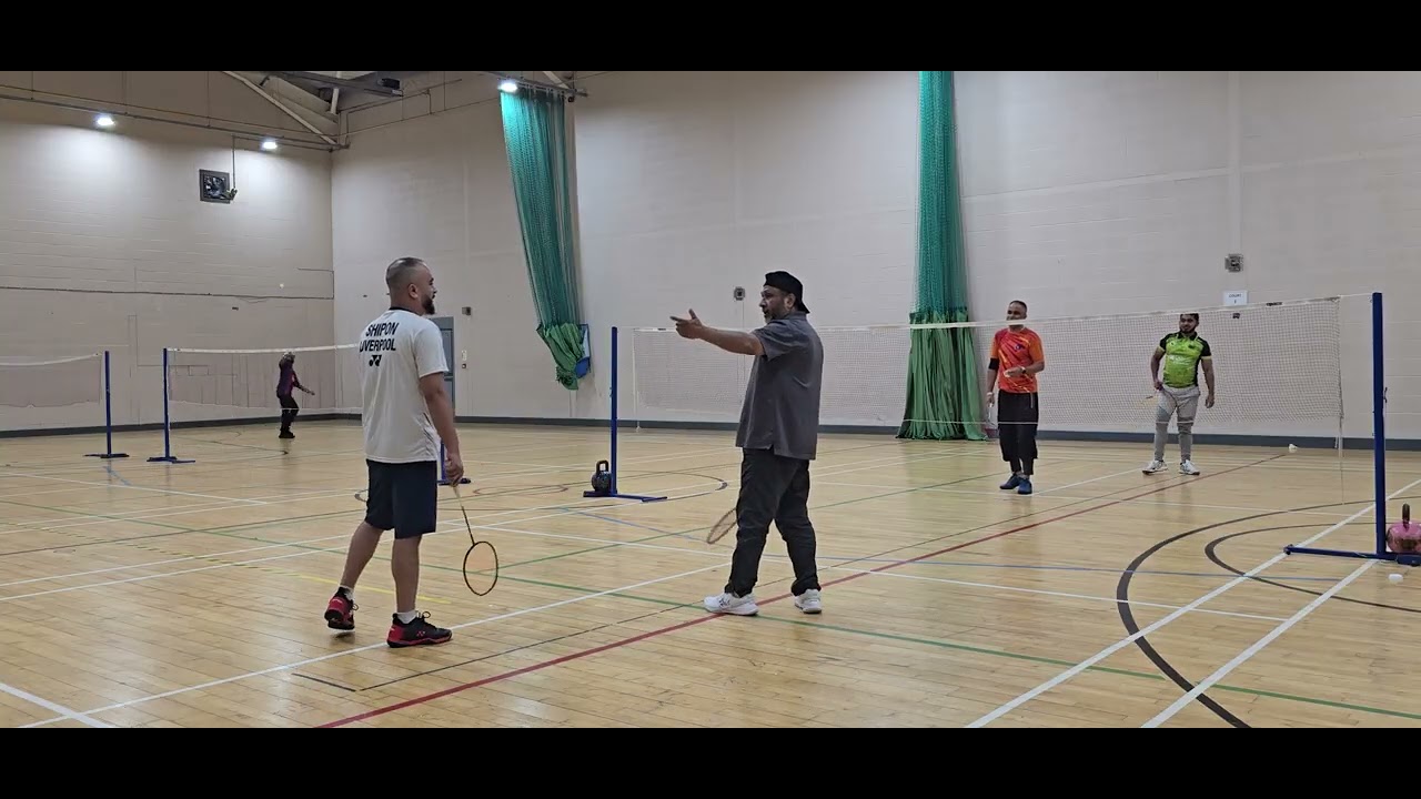 In one game too much fun & accident almost happened watch full #badminton 