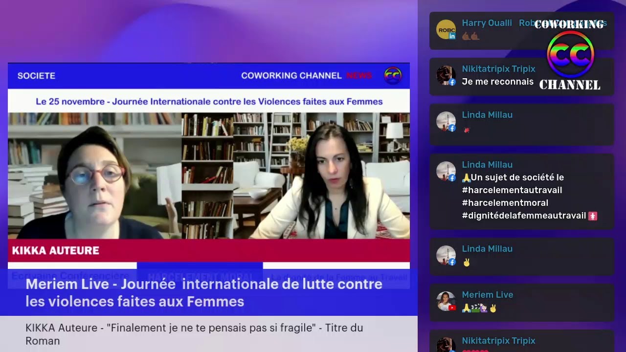Coworking Channel vous présente KIKKA, Auteure et Confèrencière - Harcèlement Moral
